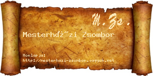Mesterházi Zsombor névjegykártya