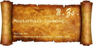 Mesterházi Zsombor névjegykártya